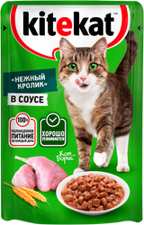 Корм консервированный для кошек Kitekat Кролик в соусе, 85г, крупный план