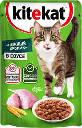 Корм консервированный для кошек Kitekat Кролик в соусе, 85г, картинка