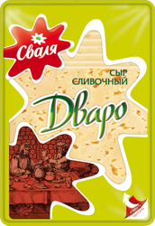 Сыр СВАЛЯ Дваро сливочный 50%, без змж, в нарезке, 125г, фото
