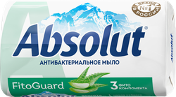 Туалетное мыло ABSOLUT Nature антибактериальное с экстрактом алоэ, 90г, детальное фото
