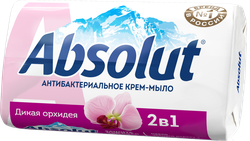 Туалетное мыло ABSOLUT Cream Дикая орхидея антибактериальное, 90г, картинка