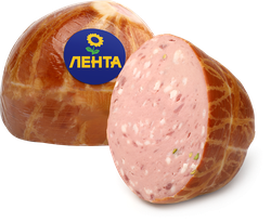 Колбаса ЛЕНТА Выбор Экспертов Телячья ГОСТ, весовая, крупный план