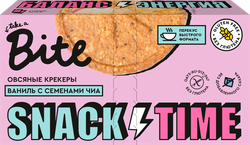 Крекеры овсяные TAKE A BITE со вкусом ванили и семенами чиа, сладкие, Арт. БФ-00001319, 125г, вид