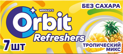 Жевательная резинка ORBIT Refreshers Тропик, 16г, фото