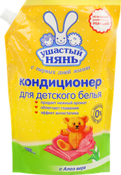 Кондиционер для детского белья УШАСТЫЙ НЯНЬ с алоэ вера, 1л, картинка
