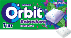Жевательная резинка ORBIT Refreshers Мята, 16г, детальное фото