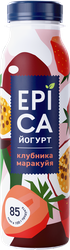 Изображение товара Йогурт питьевой EPICA с клубникой и маракуйей 2,5%, без змж, 260г