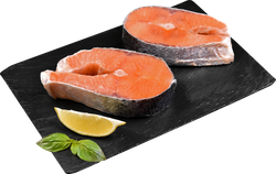 Лосось Атлантический замороженный ЛЕНТА FRESH стейк, весовой, картинка