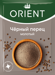 Перец черный ORIENT молотый, 10г, вид