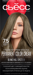 Краска для волос СЬĔСС Color 7–5 Холодный русый, 115г, крупный план