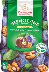 Конфеты шоколадные КРЕМЛИНА чернослив с грецким орехом, 190г, картинка