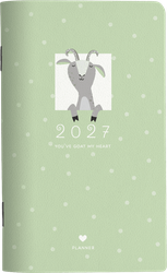 Планнер BESMART 2027, датированный, 10,8х17,5см, 32 листа, мягкий переплет, на скрепке, картинка