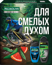 Набор подарочный PALMOLIVE Men Спорт Гель для душа Восстанавливающий, 250мл + Шампунь-кондиционер 2в1 Шалфей, против перхоти, 450мл, крупный план
