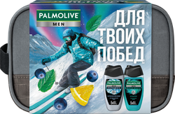 Набор подарочный PALMOLIVE Гель для душа Арктический Ветер, экстремально освежающий, 250мл + Гель для душа Полярная Свежесть, 250мл + Косметичка, фотография