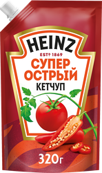Кетчуп HEINZ Супер острый, 320г, детальное фото