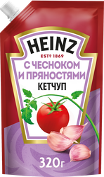 Кетчуп HEINZ С чесноком и пряностями, 320г, изображение