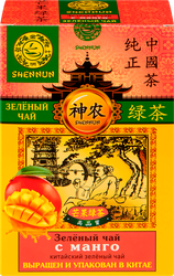 Чай зеленый SHENNUN с манго китайский, листовой, 100г, детальное фото