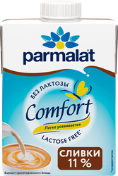 Сливки ультрапастеризованные PARMALAT Comfort безлактозные 11%, без змж, 
500г, картинка