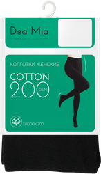 Колготки женские DEA MIA Cotton, 200 den nero 2, Арт. 15С1462В, фото