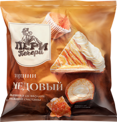 Тортини ПЕРИПЕЧЕРИ Медовый с начинкой со вкусом сметаны, 315г, картинка