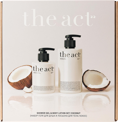 Набор подарочный THE ACT Гель для душа, 460мл + Лосьон для тела Кокос, 300мл, детальное фото
