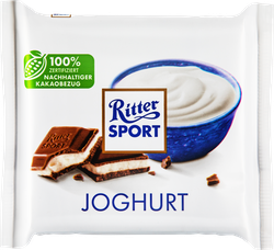 Шоколад молочный RITTER SPORT Йогурт, 100г, крупный план