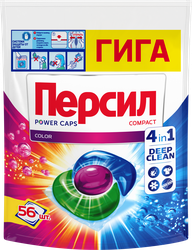 Капсулы для стирки ПЕРСИЛ 4в1 Power Caps Color, 56шт, картинка