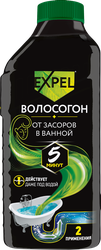 Гель для устранения засоров от волос в трубах EXPEL Волосогон, 500мл, картинка