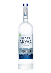 Водка БЕЛАЯ АКУЛА Platinum 40%, 1л, крупный план