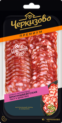 Колбаса сырокопченая ЧЕРКИЗОВО ПРЕМИУМ Брауншвейгская ГОСТ, нарезка, 85г, картинка