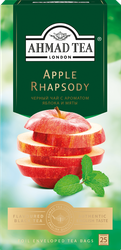 Чай черный AHMAD TEA Apple Rhapsody с ароматом яблока и мяты, 25пак, картинка