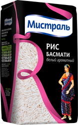 Изображение товара Рис длиннозерный МИСТРАЛЬ Басмати, 500г