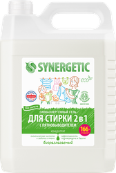 Гель для стирки SYNERGETIC 2в1 концентрированный универсальный биоразлагаемый, 5л, фотография