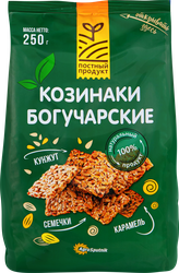 Козинаки БОГУЧАРСКИЕ Классические на основе семян подсолнечника и кунжута, 250г, фотография
