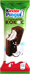 Пирожное бисквитное KINDER Pingui Кокос, 30г, картинка
