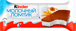 Пирожное бисквитное KINDER Молочный ломтик с молочной начинкой, 28г, картинка