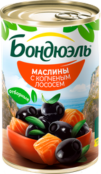 Маслины с копченым лососем БОНДЮЭЛЬ, 300г, вид