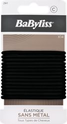 Резинки для волос BABYLISS PARIS Sport черные нескользящие, Арт. BS794602, 10шт, изображение