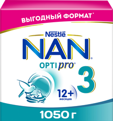 Молочко детское NAN 3 OptiPro, с 12 месяцев, 1050г, фотография