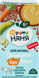 Изображение товара Суп-пюре овощной ФРУТОНЯНЯ с гречкой , с 6 месяцев, 200мл