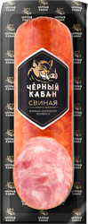 Колбаса варено-копченая ЧЕРНЫЙ КАБАН Свиная со срезом, 290г, фото