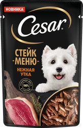 Корм влажный для собак CESAR Стейк Нежная утка, 80г, вид