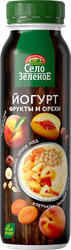 Йогурт питьевой СЕЛО ЗЕЛЁНОЕ Персик, курага, орехи, мед 2,5%, без змж, 260г, вид