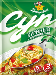 Суп ПРИПРАВЫЧ Куриный с вермишелью, 60г, детальное фото
