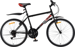 Велосипед Life 26" 18 скоростей, черно-красный, черно-бирюзовый, Арт. 
LFE26ST-M, вид