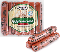 Сосиски РУЗКОМ Мусульманские, 380г, вид
