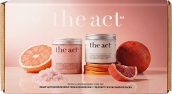 Набор подарочный THE ACT Cкраб Грейпфрут, 300г + Баттер Апельсин, 170г, крупный план