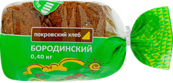 Хлеб ПОКРОВСКИЙ ХЛЕБ Бородинский в нарезке, 400г, вид