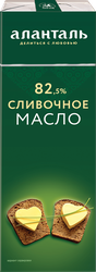 Масло сливочное АЛАНТАЛЬ Традиционное 82,5%, без змж, 380г, крупный план