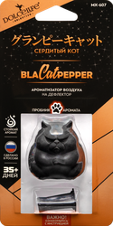 Ароматизатор автомобильный DOLCE LIFE Сердитый кот BlaCATpepper, на дефлектор, MX-607, крупный план